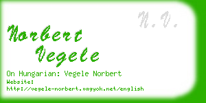 norbert vegele business card